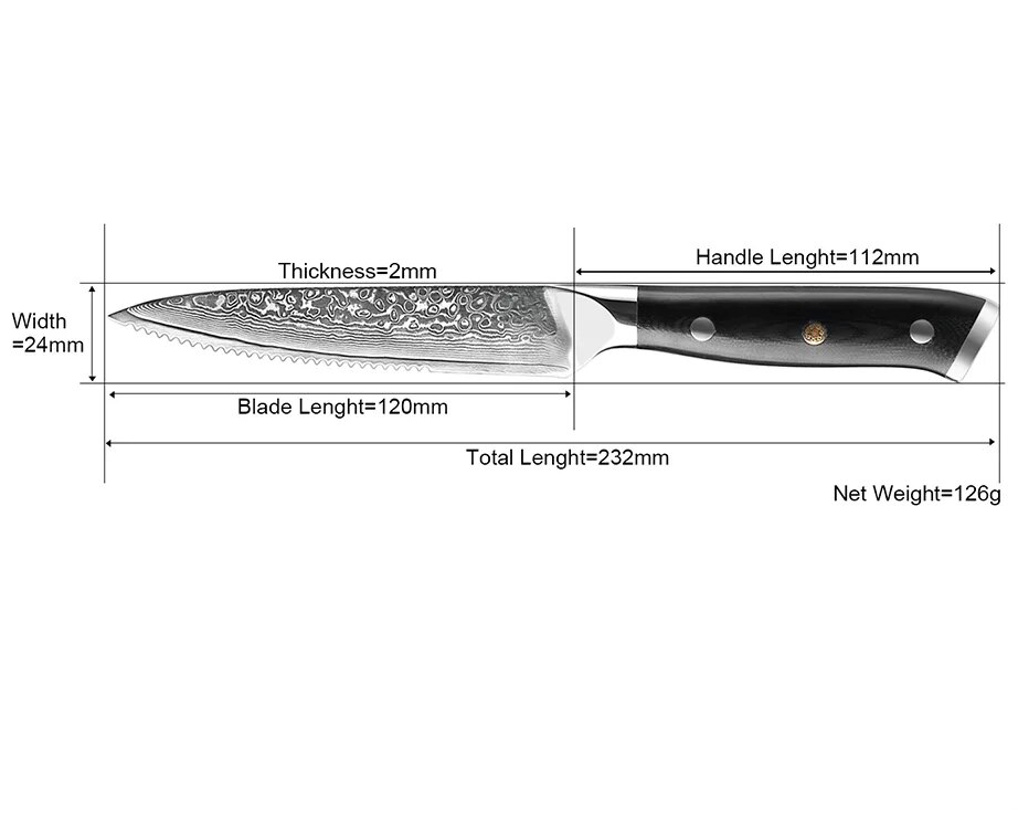 Kuro Damascus Steak Knife Bundle