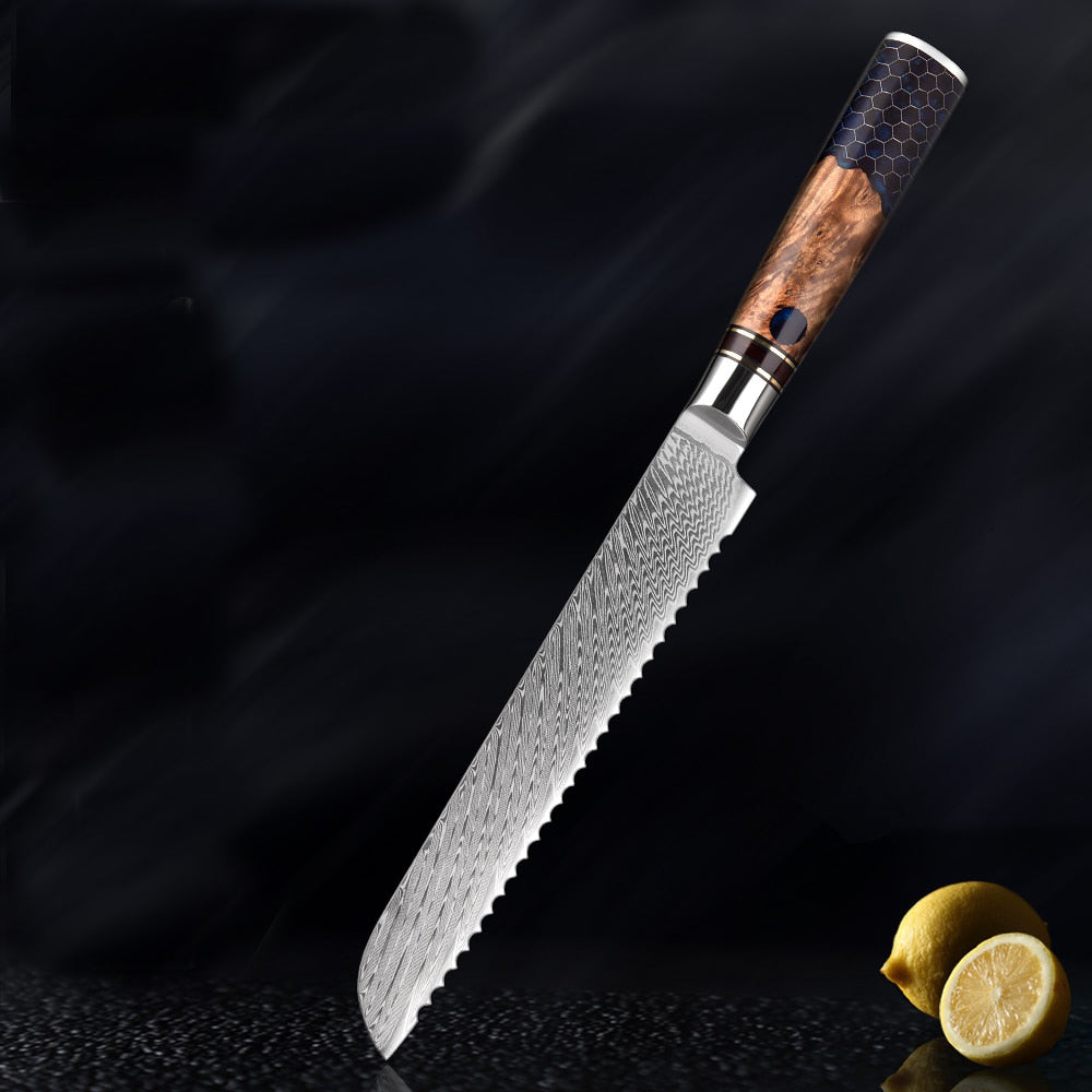 Buruu Damascus Pankiri - Bread Knife