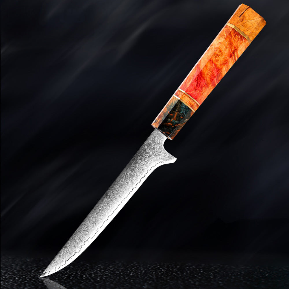 Mahou Damascus Honesuki - Boning Knife