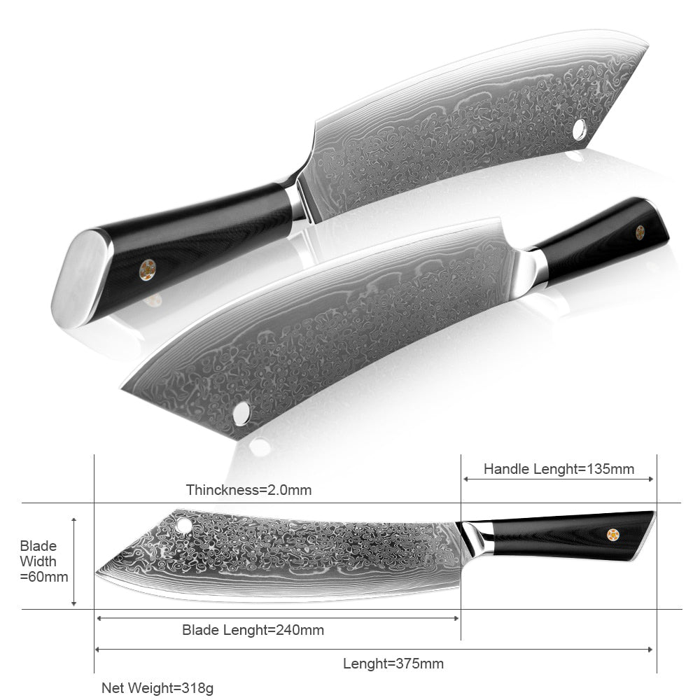 Oyasumi Damascus Chef's Knife