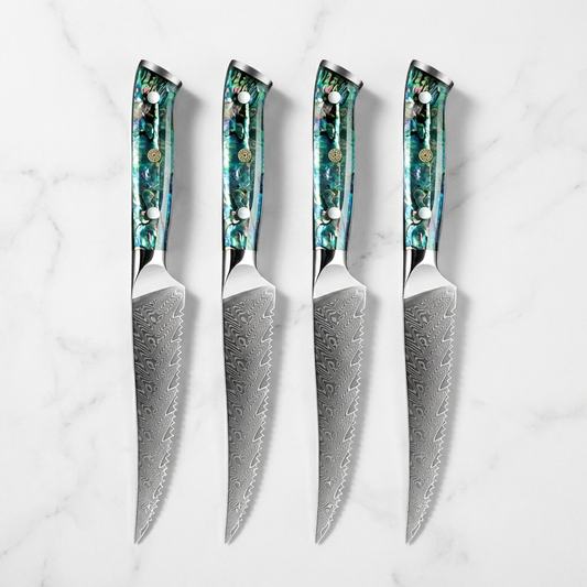 Aonami Damascus Steak Knife Bundle