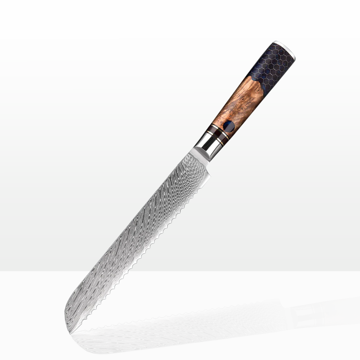 Buruu Damascus Pankiri - Bread Knife