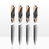 Kiba Damascus Steak Knife Bundle
