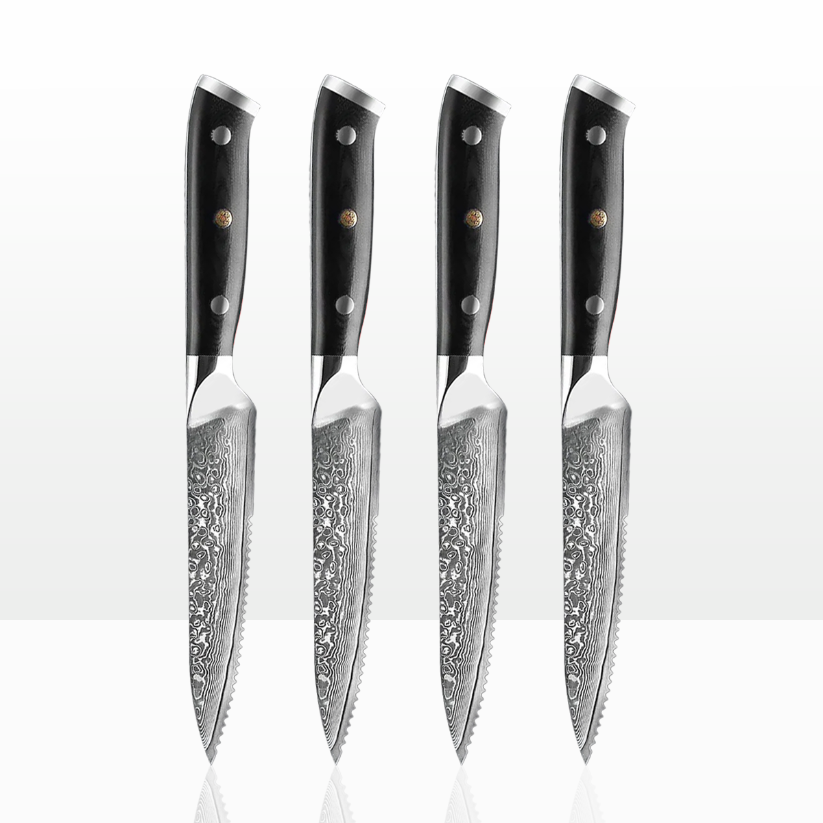 Kuro Damascus Steak Knife Bundle