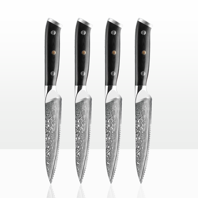 Kuro Damascus Steak Knife Bundle