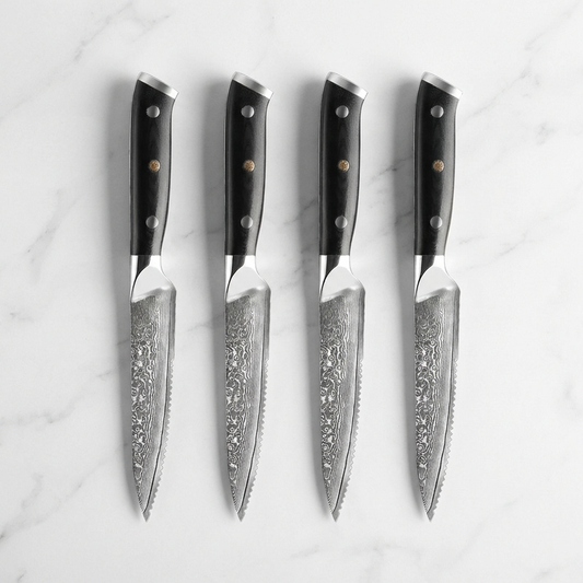Kuro Damascus Steak Knife Bundle