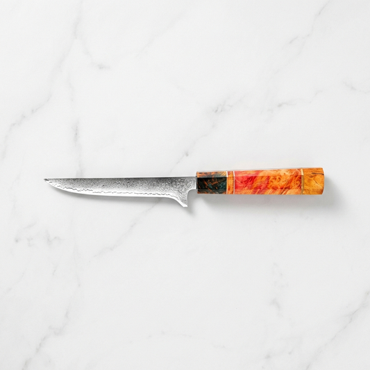 Mahou Damascus Honesuki - Boning Knife