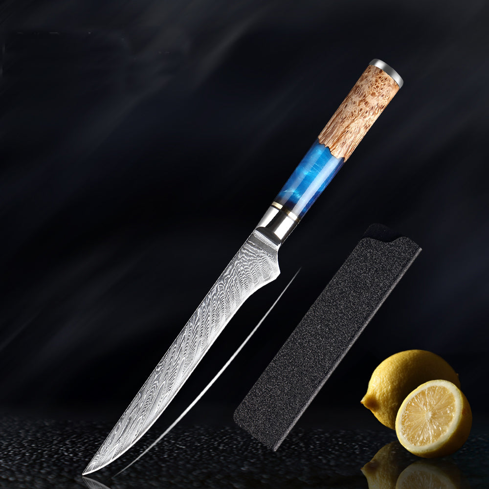 Umi Damascus Honesuki - Boning Knife