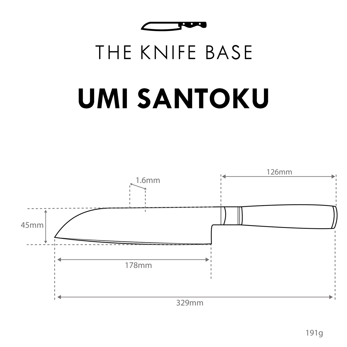 Umi Damascus Santoku